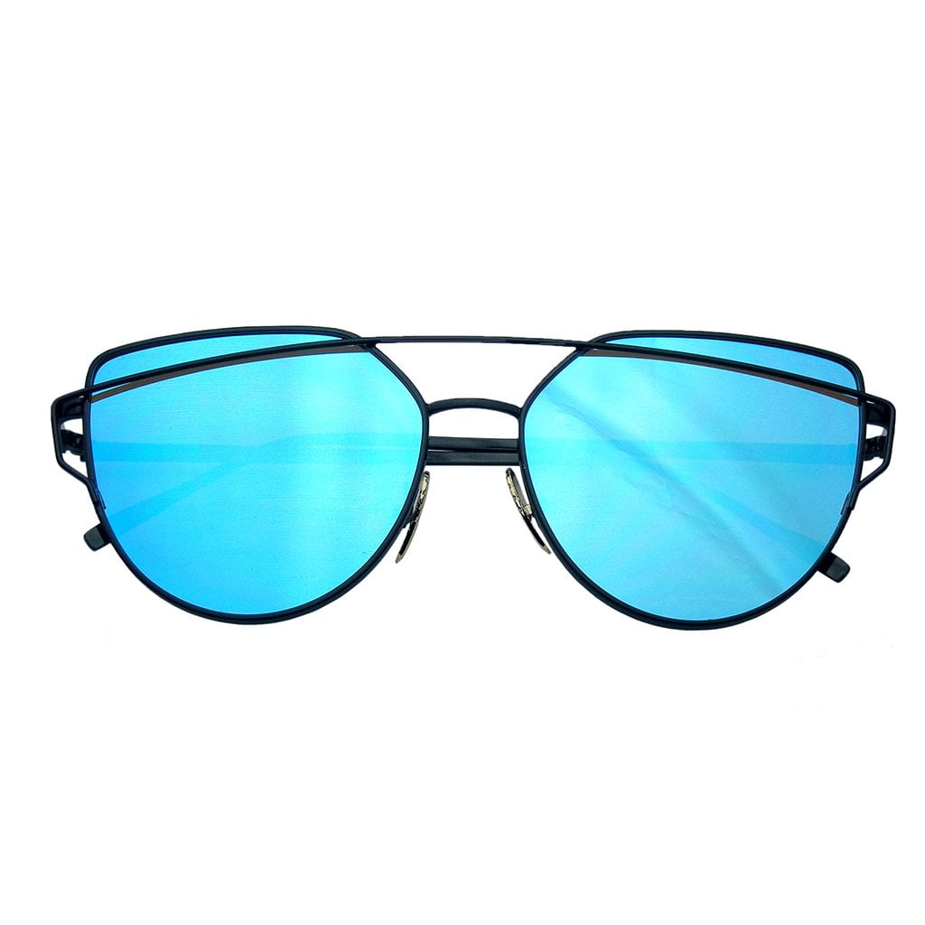blue aviator sunglasses womens