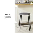 thumbnail image 5 of Walker Edison Modern Upholstered Counter Stool, Set of 2, Charcoal, 5 of 15