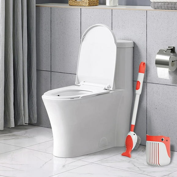 Brosse de Nettoyage pour Toilettes avec Fonction de Pulvérisation, Base à Ventouse Détachable, Conception Ventilée, Tête en Queue de Poisson pour Nettoyage en Profondeur - Brosse de Nettoyage 2