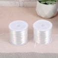 thumbnail image 4 of HONMEET 2 Rolls Elastic Thread Crystal Cord White for Simple Design Jewelry Making, 4 of 5