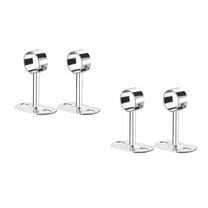 unbranded 4 Pcs  Ceiling Mount Brackets Metal Closet Pole Holders Balcony Closet Rod Brackets