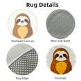 thumbnail image 3 of Latch Hook Rug Kit A Cute Cartoon Sloth Stamped Handmade Round Shape Carpet Crochet Yarn Craft DIY Hook and Latch Door Mat Tapestry for Home Floor Decor 50x50cm(3), 3 of 7