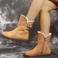 thumbnail image 2 of asdoklhq Ladies Shoes Clearance Under $10,Round Head Car Stitching Snow Boots Belt Buckle Side Zipper Winter Women Boots, 2 of 9