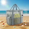 thumbnail image 3 of Extra Large Mesh Travel Organizer Bag Lightweight Foldable Storage Sack For Beach Pool Swim Accessories Towels And Gear, 3 of 3