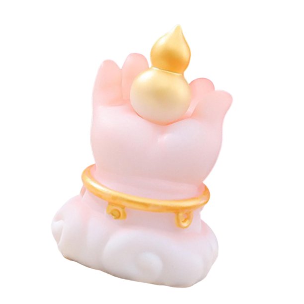 Adorno de mesa con forma de mano de Buda, 4,5 x 4 x 7 cm, para sala de estar, versátil, de fina artesanía, decorativo, para meditación, artesanía de Calabaza