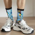 thumbnail image 5 of Goofa Prague Ratter Dog in Bathtub Printed Men's Crew Socks, Soft Durable Breathable Moisture-Wicking with Odor Control Cotton socks, 5 of 9