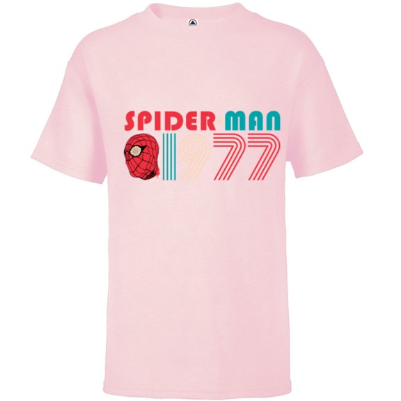 Marvel Spider-Man: Beyond Amazing 1977 Retro Classic - Short Sleeve T-Shirt for Kids - Customized-Soft Pink