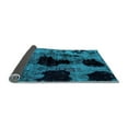 thumbnail image 2 of Ahgly Company Indoor Round Abstract Light Blue Modern Area Rugs, 7' Round, 2 of 4