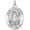 Sterling Silver, variant on PicturesOnGold.com Saint Philomena Oval Religious Medal Female Adult- 1/2 x 2/3 inch 14K Yellow Gold