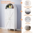 thumbnail image 3 of Farmhouse Pantry Cabinet with 2 Doors for Home Kitchen White, 3 of 8