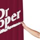 thumbnail image 2 of Juego de cortina de ducha con fondo granate de los años 90 de Dr Pepper con gancho, decoración para el baño, fácil de limpiar, lavable a máquina, tela de poliéster duradera, cortina de ducha de tela, 2 of 8