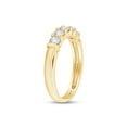 thumbnail image 3 of 1/2 CT Round Cut Natural White Diamond Five Stone Engagement Band Ring For Women In 14K Solid Yellow Gold (Color: G-H, Clarity: I2-I3, 0.50 Cttw) IGI Certified, 3 of 7