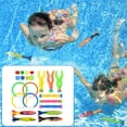 thumbnail image 4 of 22 Piece Underwater Diving Toys Set For Kids Pool Swimming Training Colorful Sink Rings Ocean Animal Figures Summer Fun, 4 of 9