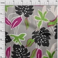 thumbnail image 3 of oneOone Viscose Chiffon Gray Fabric Abstract Tropical Floral Craft Projects Decor Fabric Printed By The Yard 42 Inch Wide, 3 of 4