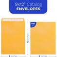 TRAHOOManilla Envelopes 9x12 Self Seal 100 PCS, Brown Kraft Large