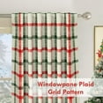 thumbnail image 7 of DriftAway 2 Panels 100% Blackout Windowpane Plaid Linen Curtains Double Layer Drapes for Bedroom 72 Inches Long Farmhouse Thermal Insulated 3.25 Inch Rod Pocket Back Tab for Living Room Red Green, 7 of 7