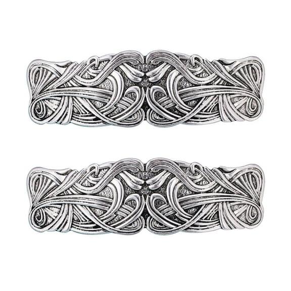2pcs Women Retro Style Large Hair Clip Handmade Metal Barrette