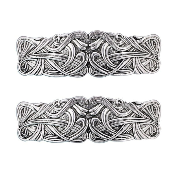 2x Accesorio de Decoración para El Cabello con Broche para El Cabello con Pasador Francés de Plata Vintage