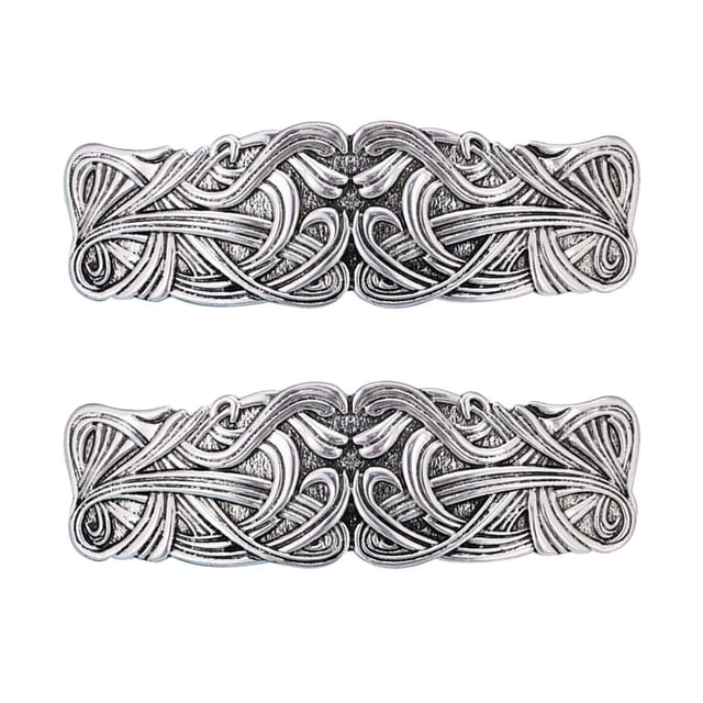 2x pinza de pelo nórdica para mujer, con patrón floral, pasador, 2 piezas 01 Hugo Horquillas de pelo vikingas para mujer