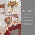 thumbnail image 3 of czcpp-Home Fashions Holiday Turkey Bordered Fall Tablecloth, 60" x 144", Multi, 3 of 4