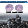 thumbnail image 2 of Accesorios de Casco de Motocicleta Decoración Orejas de Oso de Caramelo para Cascos de Motocicleta Bicicleta Esquí Morado Pegatina 1 Juego, 2 of 6