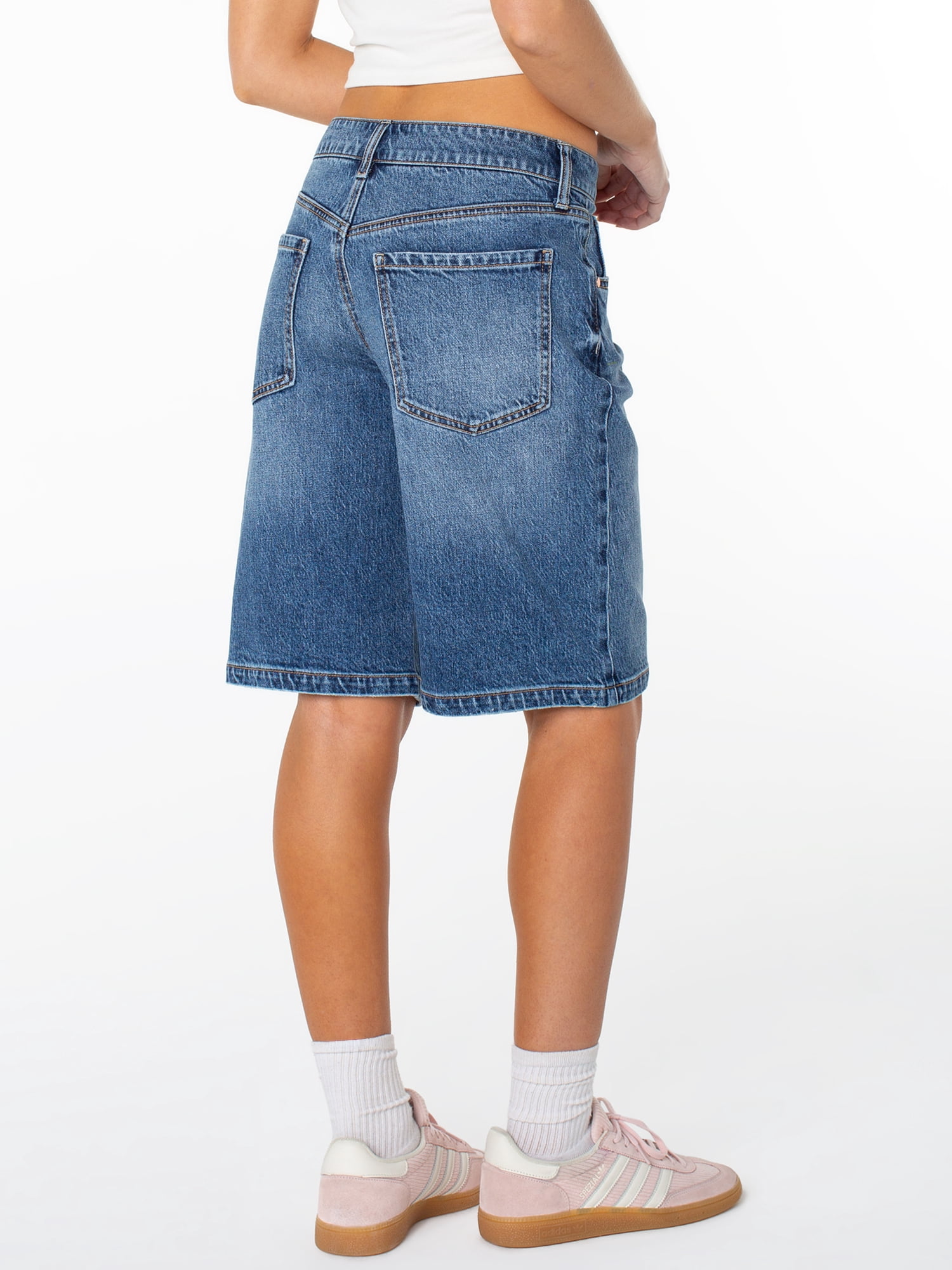 Celebrity Pink Women's and Women's Plus Relaxed Denim Jorts, Sizes XS-XXXL