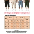 thumbnail image 2 of HIMONE Pantalon de Jogging Court en Lin pour Hommes, Capri de Course, sous le Genou, Taille Élastique, Pantalon de Détente avec Poche, Bas de Pyjama pour Dormir, 2 of 4