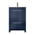 thumbnail image 3 of Lafarre 24 in W Navy Blue Bath Vanity, Cultured Marble Top and Gun Metal Faucet Set, 3 of 8