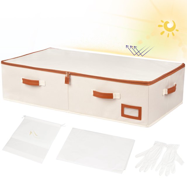 Caja de almacenamiento para vestido de novia grande con guantes de microfibra 20 hojas papel sin ácido bolsa a prueba de polvo