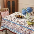 thumbnail image 4 of Rust Red Floral Pattern Table Cloth, French Country Tablecover for Rectangle Tables Dining 60 x 84,Perfect for Kitchen Dinner, Restaurant,Holiday Picnic Party Table Cover, 4 of 6