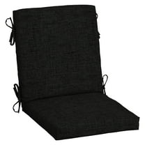 ARDEN Outdoor Midback Chair Cushion, 18 x 16.5, Rain-Proof, Fade Resistant Black Leala