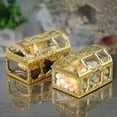 thumbnail image 3 of Vintage Treasure Storage Box Transparent Pirate Jewelry Boxes Earrings Crystal Gem Jewelry Organizer Trinket Display Travel Case Gold Large, 3 of 6