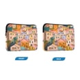 thumbnail image 7 of FORMRS 13-13.3 inch Laptop Sleeve Case Soft Carrying Quilted Computer Bag Cover, Orange Cityscape Painting, 7 of 7