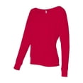 thumbnail image 2 of Bella-Canvas B8850 Womens Flowy Long Sleeve Off Shoulder T-Shirt - Red, Large, 2 of 3