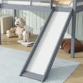 thumbnail image 3 of Miniyam Wood Twin Size Loft Bed with Slide, Ladder, Guardrails for Kids, Gray, 3 of 8