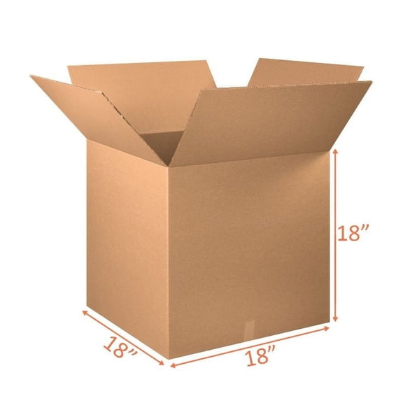 (2 Pack) 18x18x18 Double Wall Shipping and Packing Box - Heavy Duty