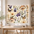 thumbnail image 5 of Mushrooms and Butterflies in a Botanical Garden, Whimsical Watercolor for Nature Lovers, Vintage Wall Art Decor, Birthday Gift Tapestry Wall Hanging for Bedroom and Living Room, 5 of 7