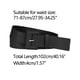 thumbnail image 3 of Cinturones de cintura para damas para cinturones de vestir Hebilla rectangular ajustable Negro 71-87cm/27.95-34.25, 3 of 4