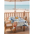 thumbnail image 2 of Outdoor Tablecloth with Umbrella Hole for Patio/Picnic/Party/Camping, Blue Plaid Sports Waterproof Table Cloth Rectangle Table Cover Washable, Classic Sports Athletic Botanical (52"x 70"), 2 of 9