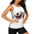 thumbnail image 2 of Fotbe Vintage Buffalo Plaid Christmas Camper Womens Loose Fit Casual Flowy Slim-Fit Tank Tops Athletic Round Neck Trendy Sleeveless Summer Tops for Gym and Yoga-Large, 2 of 7