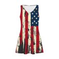 thumbnail image 4 of Birdeem Robes pour Femmes Fête de l'Indépendance Robe d'Été pour Femmes Confortable Mode avec Poches Imprimée Sans Manches à Col en V, 4 of 12