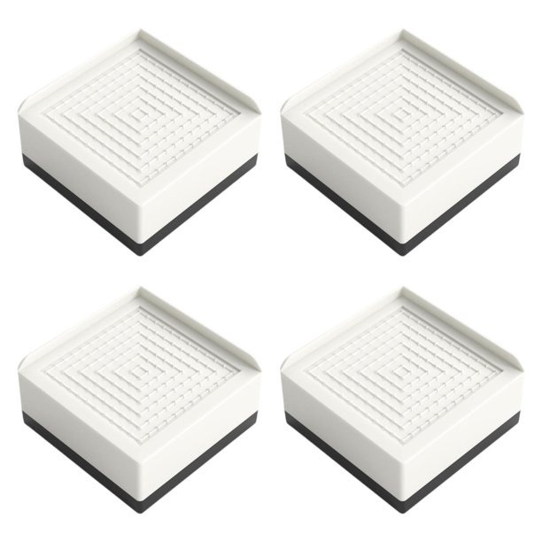 4 piezas de almohadillas elevadoras para muebles, portátiles, simples, antideslizantes, ligeras, extensores de patas para muebles, bloques elevadores Albaricoque 4 cm