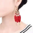thumbnail image 4 of Earrings for Women Vintage Boho Feather Earrings Long Feather Earrings Earrings Bohemian Jewelry for Women, 4 of 6