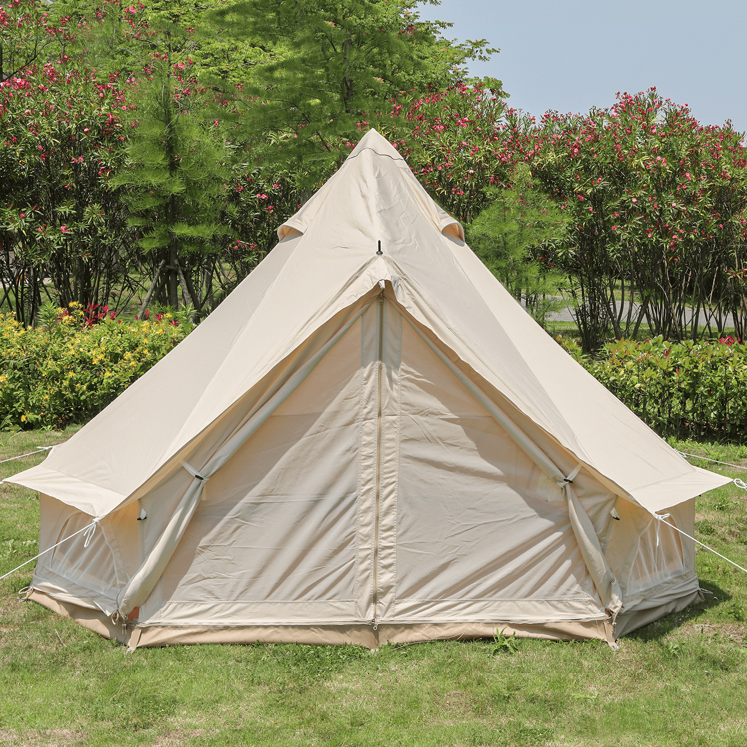 Canvas Bell Tent for 2 Person Camping 9.8ft/3m, Heavy Duty Waterproof  Cotton Yurt Tent for Family Camping Outdoor Hunting with Stove Jack in 4  Seasons - Walmart.com