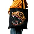 thumbnail image 5 of COMIO Portable Tote Bag Zombie Burger Fast Food Snacks Hamburger Lover 14.1x15.7in, 5 of 6