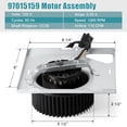 thumbnail image 2 of 97015159 Motor Assembly, 676-D/2676f-A Replacement Fan Assembly for NuTone Broan 684-D/2684F-A, 676, 684NT-A, 683-C, DX90, 80RDF, 80RDB, NT080C, HD50 Bathroom Exhaust Fan, S97015159 Replacement Motor, 2 of 8
