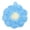 Sky Blue, variant on 1 Pc Dish Scrubber Non Scratch Dish Washing Scrubbers Reusable Household Cleaning Kitchen Tools for Dishwashing Washing Dishes Cookware Tubs Sinks (Flower)