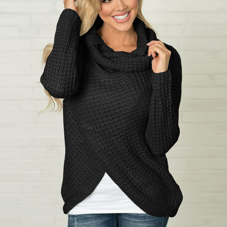 Waffle Knit Wool Shawl Collar Sweater JGGSPWM Solid Waffle