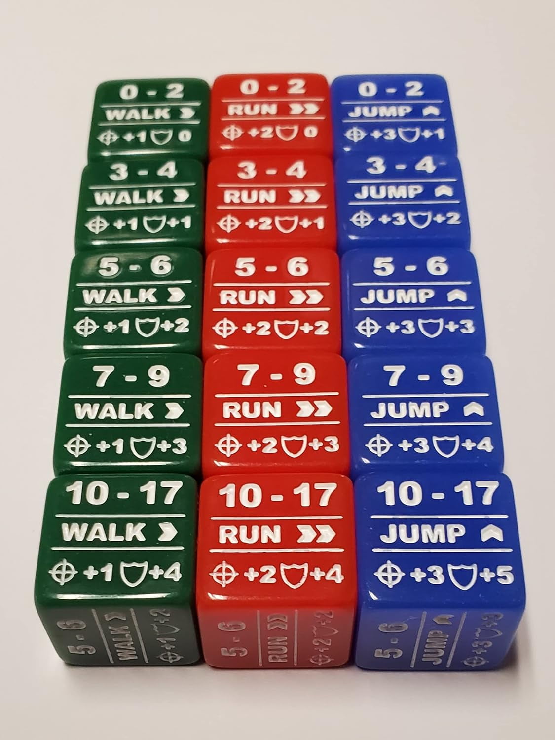 Battletech Dados Modificadores - 30 Piezas, Codificados Por Color, Para Juego De Mesa