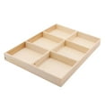 thumbnail image 5 of Wooden Desk Storage Box 6 Compartment Stationery Holder Box Cosmetic, Cosmetic, Cosmetic Pen Container Wood Table Organizer, 5 of 9